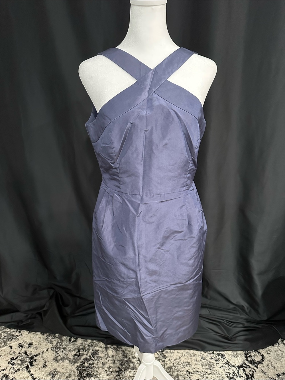 J. Crew Cross-Strap Sheath Dress in Slate